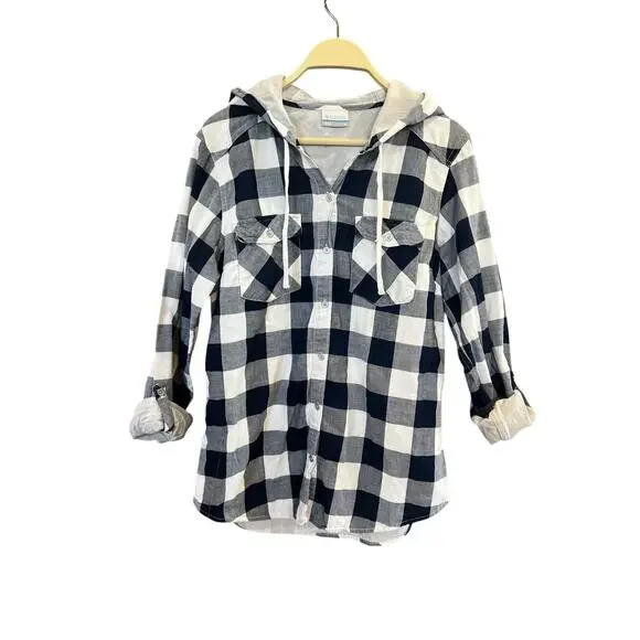 Columbia Women's Collegiate Times Two Hoodie Button Down Long Sleeve Shirt Med - Picture 1 of 13